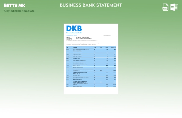 Модерен стил Организацијата на Deutsche Kreditbank што проверува извод од сметка